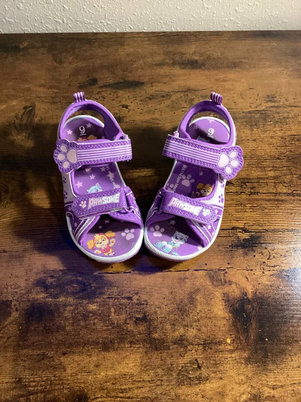 PAW Patrol Girls Purple Skye & Everest Sandals